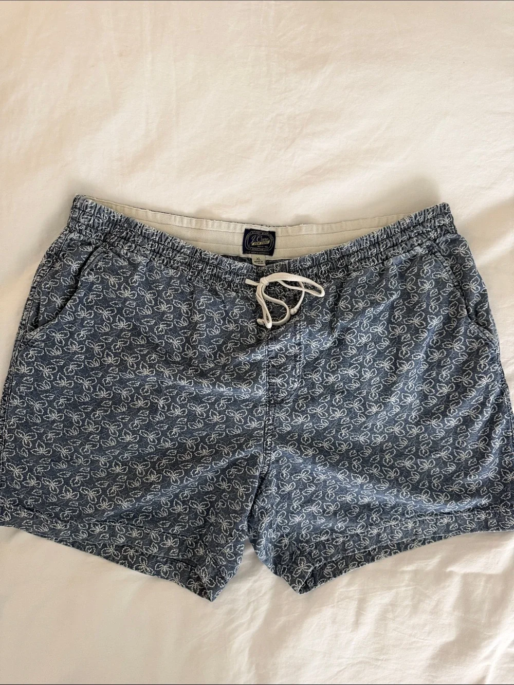 J. Crew Sporting Life Classic Blue and White Patterned Men’s Casual Shorts